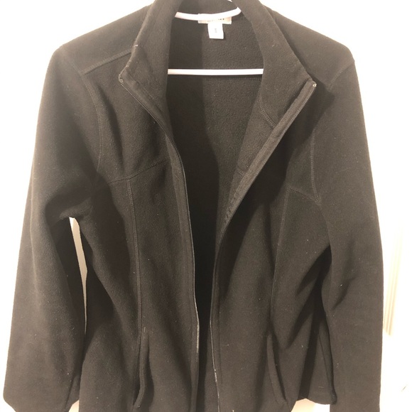 Old Navy black fleece zip up. - Picture 2 of 5